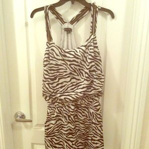 CUTE ZEBRA PRINT MINI DRESS